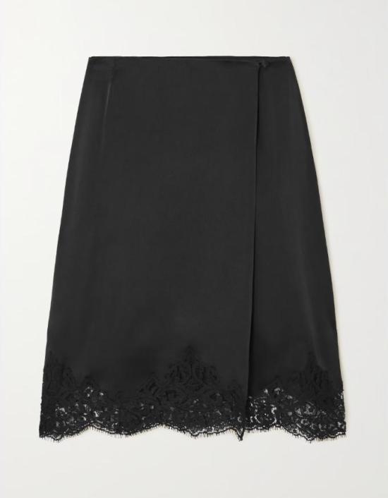 26SS 스텔라 맥카트니 미디 스커트 6300403FU302 1000 BLACK