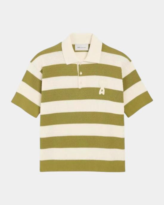 26SS 아미 반팔 티셔츠 HPL432KN0153 A041 Blanc creme matcha