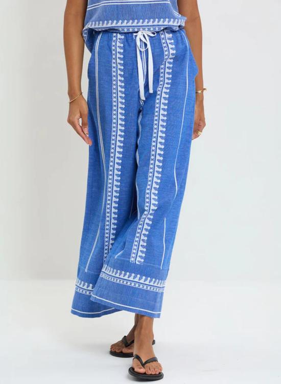  Lemlem 스트레이트 팬츠 데스타 팬츠 테비비 블루 - OTHER BRANDS