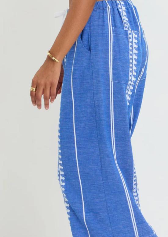  Lemlem 스트레이트 팬츠 데스타 팬츠 테비비 블루 - OTHER BRANDS