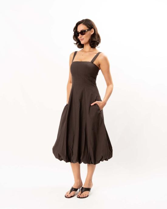  프로엔자슐러 롱 원피스 프로엔자 슐러 엘라 드레스 커피 - PROENZA SCHOULER