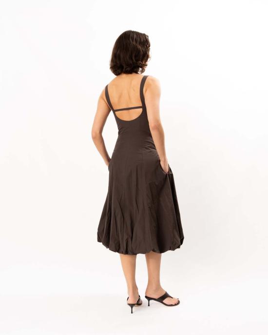  프로엔자슐러 롱 원피스 프로엔자 슐러 엘라 드레스 커피 - PROENZA SCHOULER