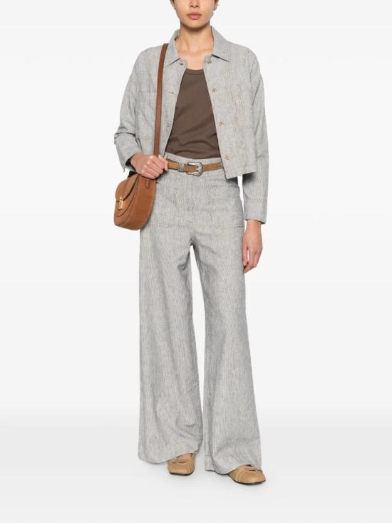 26SS 세선 스트레이트 팬츠 MANHATTIWHIBLACK White Black - SESSUN