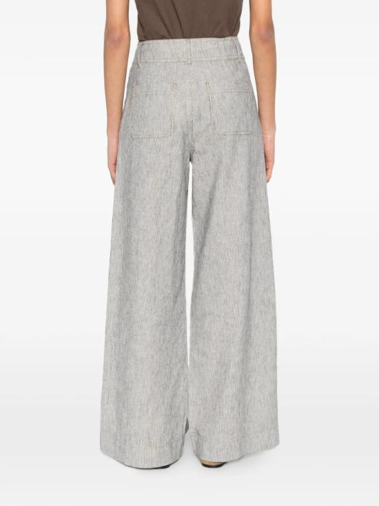 26SS 세선 스트레이트 팬츠 MANHATTIWHIBLACK White Black - SESSUN