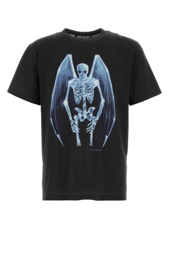 26SS 아워레가시 뉴 박스 티셔츠 폴른 엔젤 프린트 M2266NF FALANGPRI Black