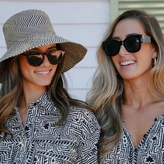  Heads of State 모자 Heads Of State Sarah 스트로 버킷햇 블랙/화이트 - OTHER BRANDS