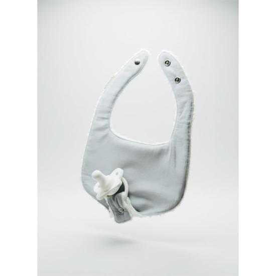  [키즈] Piper&Cloth 라운지 웨어 파이퍼앤클로스 키즈 수딩 앤 스냅 쪽쪽이 턱받이 (파란색) - PIPER&CLOTH