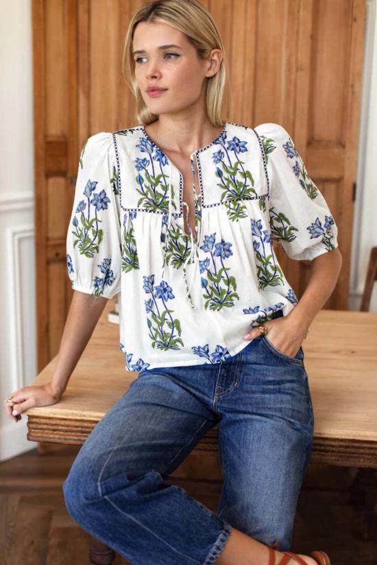  에머슨 프라이 블라우스 퍼프 이슬라 탑 - EMERSON FRY