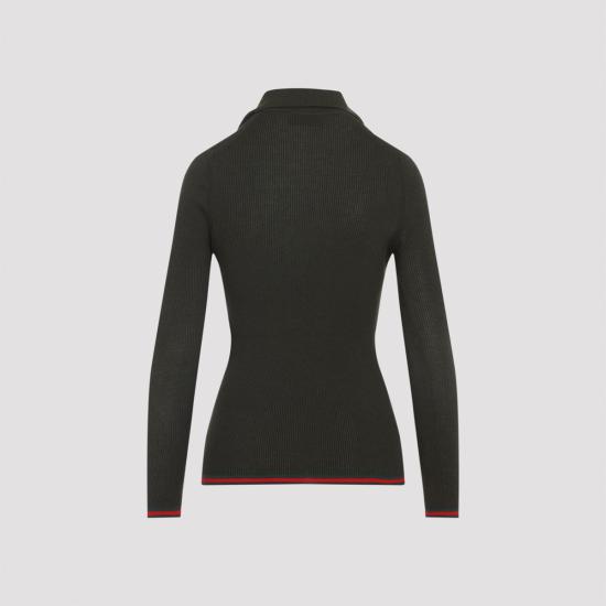  구찌 반팔 티셔츠 웹 폴로 포레스트 그린 - GUCCI