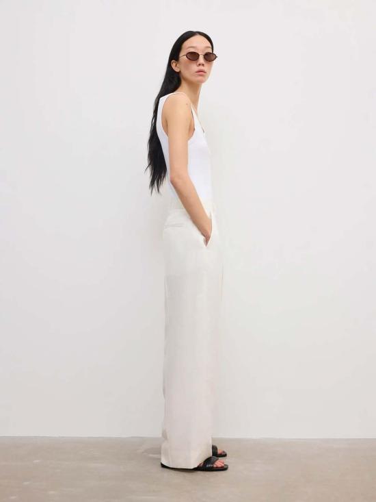  House of Dagmar 스트레이트 팬츠 하우스 오브 다그마 릴렉스드 린넨 팬츠 - OTHER BRANDS