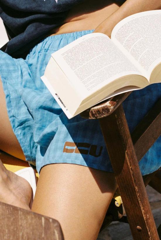  CIAO CIAO 숏팬츠 Ciao Ciao Vacanza 복서 반바지 블루 깅엄 - OTHER BRANDS