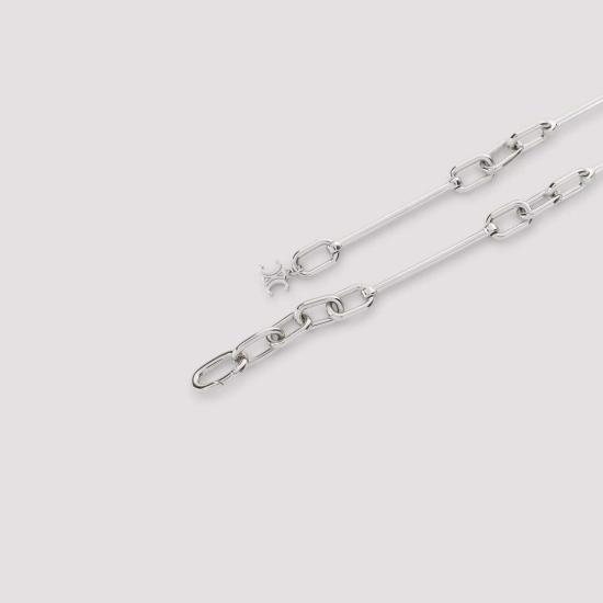  셀린느 네크리스 메탈릭 브라스  실버 - CELINE