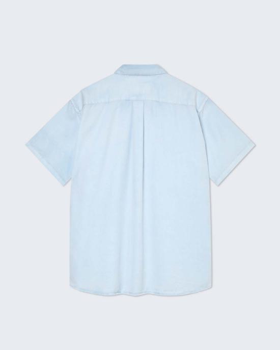  라파즈 반팔 셔츠 La Paz Roque 할아버지 셔츠 윈드 블루 - LA PAZ