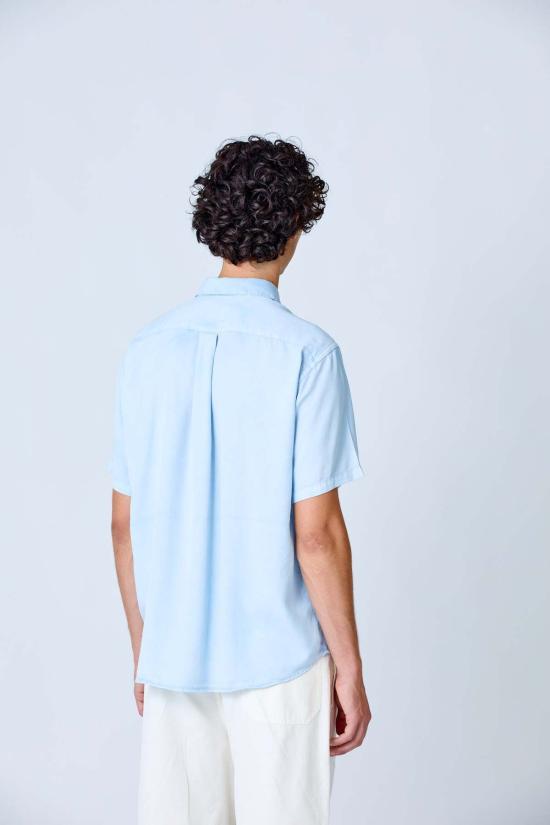  라파즈 반팔 셔츠 La Paz Roque 할아버지 셔츠 윈드 블루 - LA PAZ