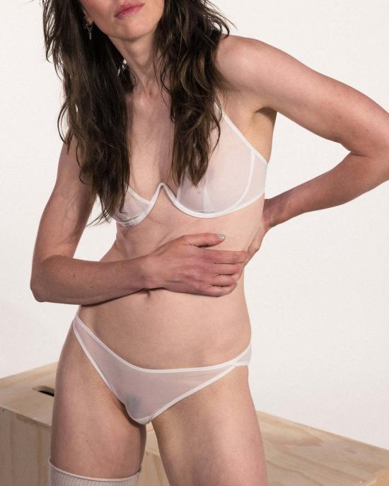  La Fille D'o 팬티 라 필 드 오 프레셔스 메쉬 브리프 화이트 - OTHER BRANDS