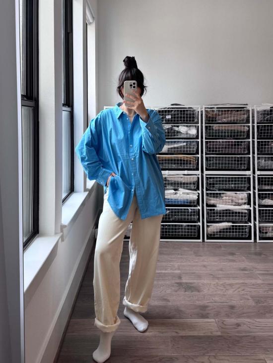  르 본 숍 셔츠 르봉숍 경량 오웬 셔츠 화이트 - Le Bon Shoppe