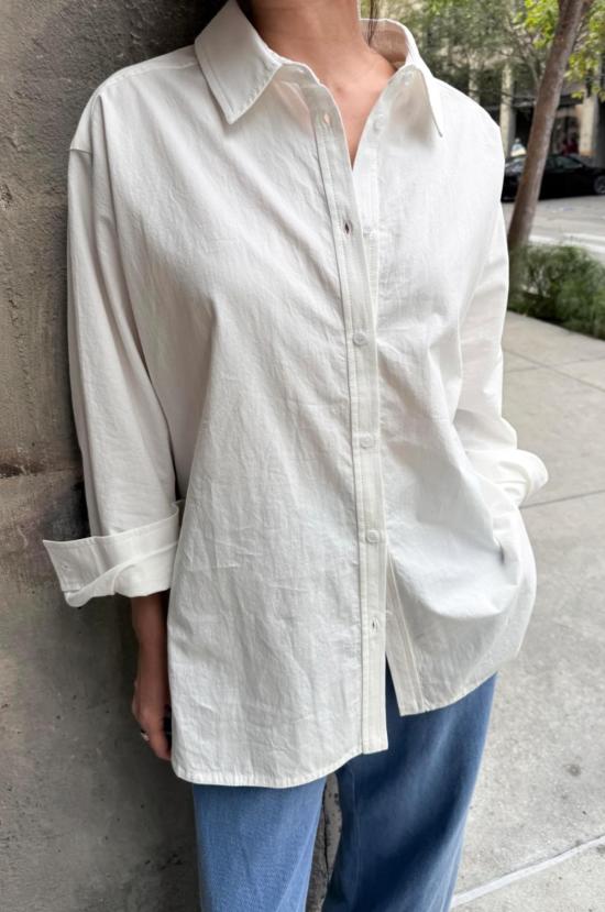  르 본 숍 셔츠 르봉숍 경량 오웬 셔츠 화이트 - Le Bon Shoppe