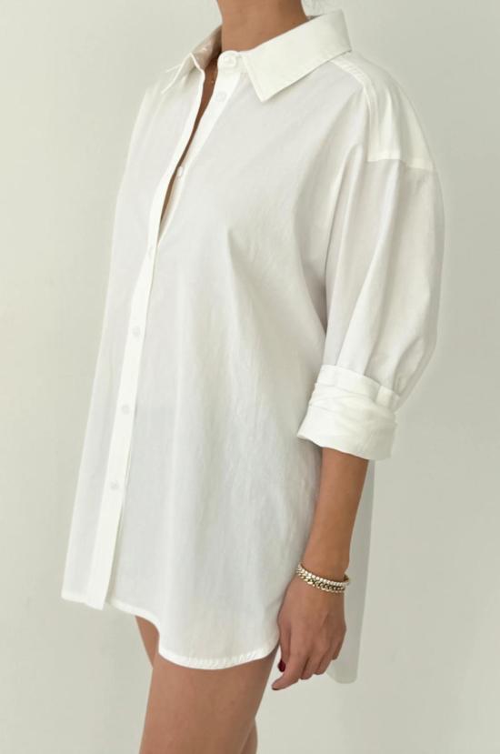  르 본 숍 셔츠 르봉숍 경량 오웬 셔츠 화이트