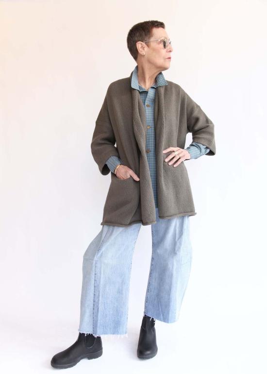  로렌 마누지안 가디건 로렌 마누기안 숄  스웨터 - LAUREN MANOOGIAN