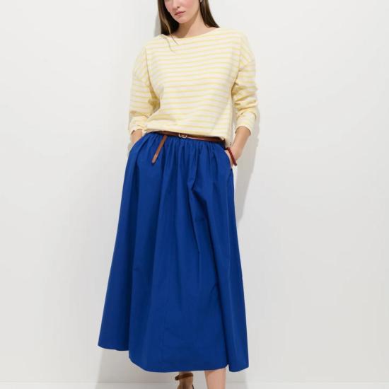  알렉스 밀 반팔 티셔츠 아비뇽 스트라이프 티셔츠 내추럴/옐로우