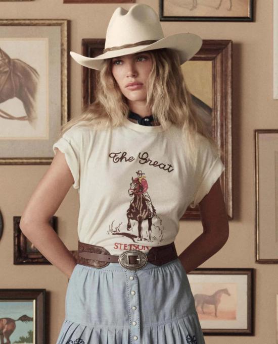  더 그레이트 레귤러 벨트 . 툴드 웨이스트  브라운/실버 - THE GREAT