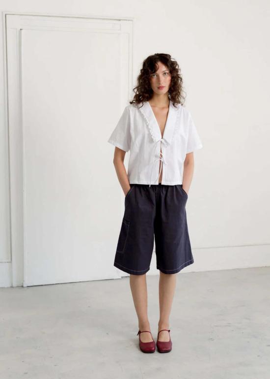  Bronze Age 블라우스 청동기 시대 마리네로 탑 화이트 솔스티스 - OTHER BRANDS