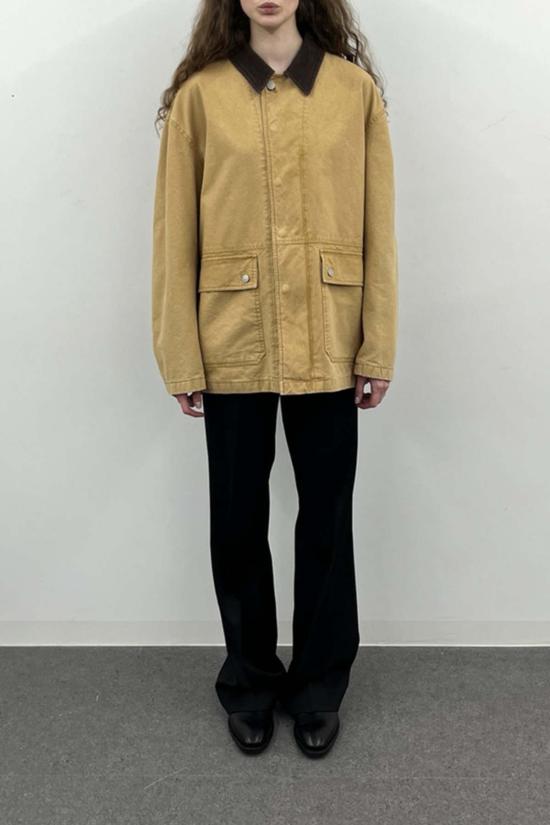  토니웩 자켓 토니왁 가먼트 워시드 반 재킷 페이디드 베이지 - TONYWACK