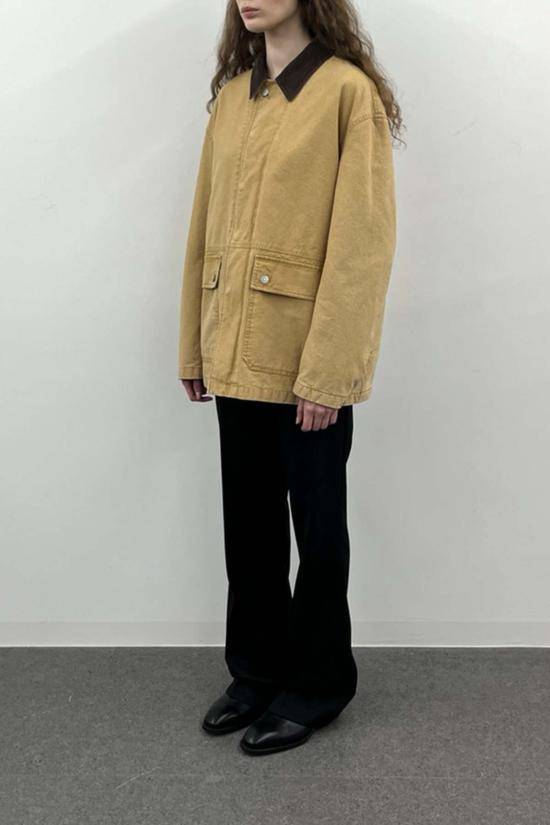  토니웩 자켓 토니왁 가먼트 워시드 반 재킷 페이디드 베이지 - TONYWACK