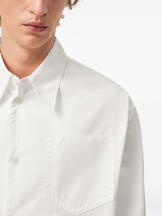 26SS 아미 셔츠 USH808CO0063W 100 White - AMI