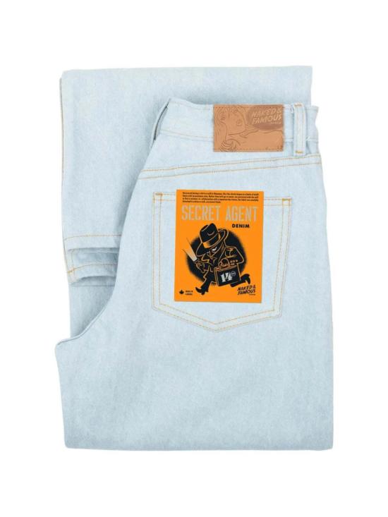  네이키드 & 페이머스 데님 팬츠 네이키드 앤 페이머스 와이드 와일드 웨스트 진 블루