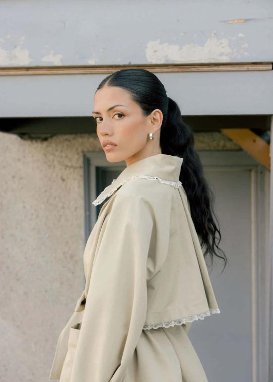  브론즈 에이지 트렌치 코트 청동기 시대 스톡홀름  카키 트윌 - BRONZE AGE