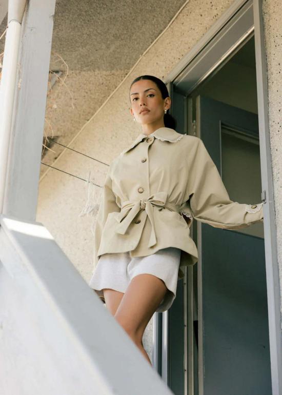  브론즈 에이지 트렌치 코트 청동기 시대 스톡홀름  카키 트윌