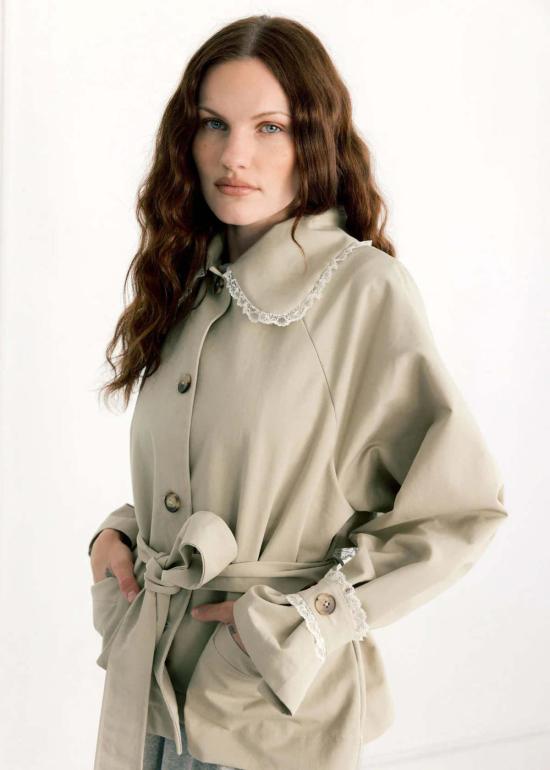  브론즈 에이지 트렌치 코트 청동기 시대 스톡홀름  카키 트윌 - BRONZE AGE