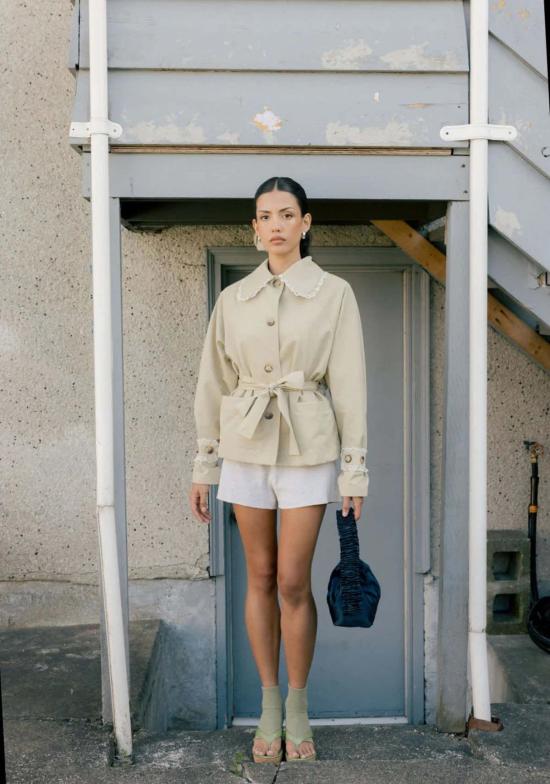  브론즈 에이지 트렌치 코트 청동기 시대 스톡홀름  카키 트윌 - BRONZE AGE