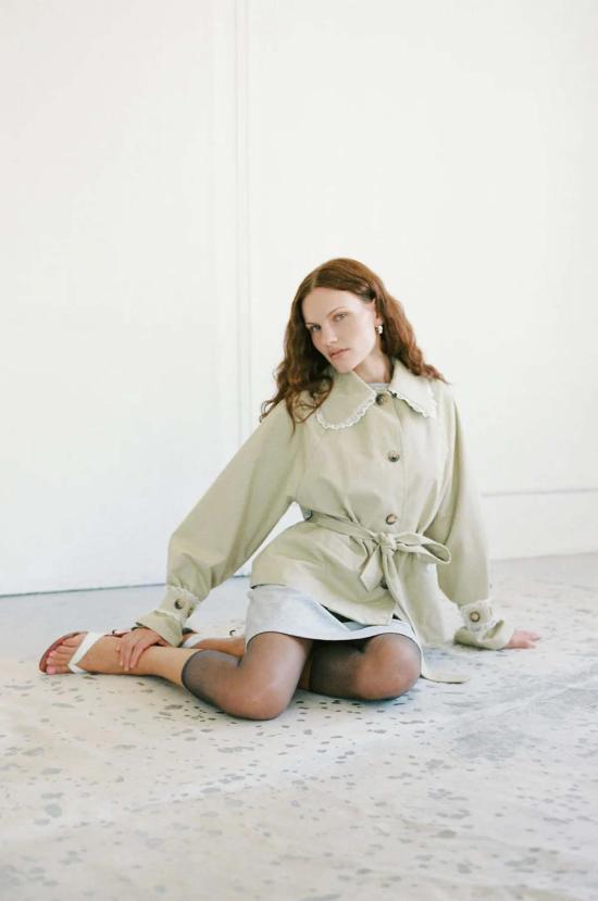  브론즈 에이지 트렌치 코트 청동기 시대 스톡홀름  카키 트윌 - BRONZE AGE