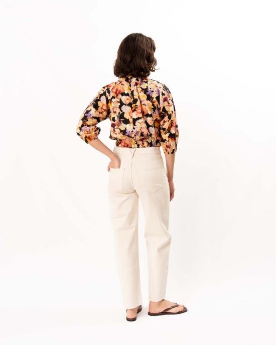  울라 존슨 블라우스 루시 버블 슬리브 탑 나이트 블룸 - ULLA JOHNSON