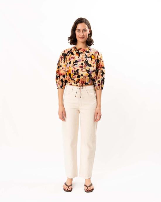  울라 존슨 블라우스 루시 버블 슬리브 탑 나이트 블룸 - ULLA JOHNSON