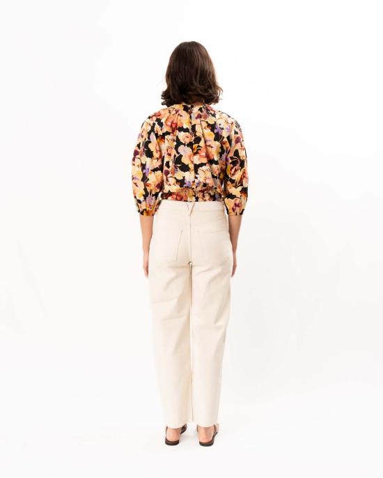  울라 존슨 블라우스 루시 버블 슬리브 탑 나이트 블룸 - ULLA JOHNSON