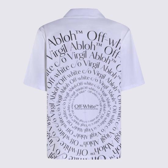  오프화이트 반팔 셔츠 화이트 코튼 셔츠 - OFF WHITE