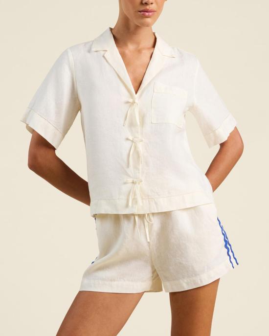  트로바타 셔츠 이네즈 셔츠 아이보리 - TROVATA