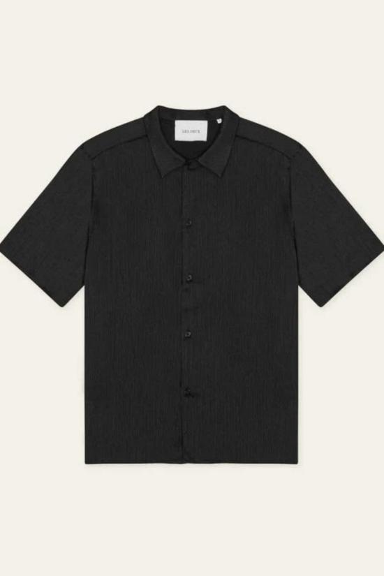  레듀 반팔 셔츠 Les Deux Hector Plisse Ss  블랙