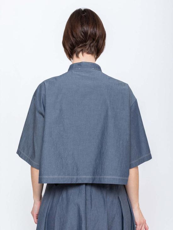  하쉬 블라우스 하셰 크롭 무드 셔츠 탑 - HACHE