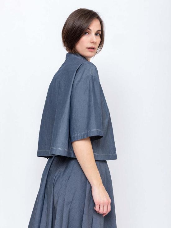  하쉬 블라우스 하셰 크롭 무드 셔츠 탑 - HACHE