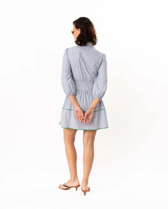  쇼산나 숏 원피스 쇼샤나 채트필드 드레스 블루/옵틱/그린 - SHOSHANNA