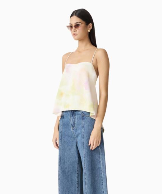  큐래 민소매 티셔츠 쿠라에 로바 탑 라임 - CURAAE