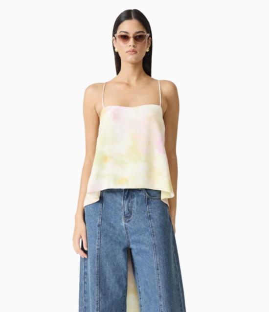  큐래 민소매 티셔츠 쿠라에 로바 탑 라임 - CURAAE