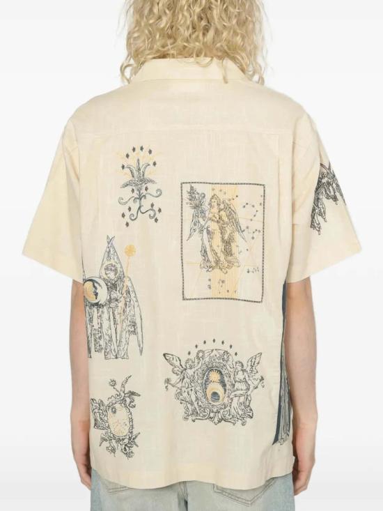  Samuel Zelig 반팔 셔츠 La Luna 캠프  내츄럴 - SAMUEL ZELIG