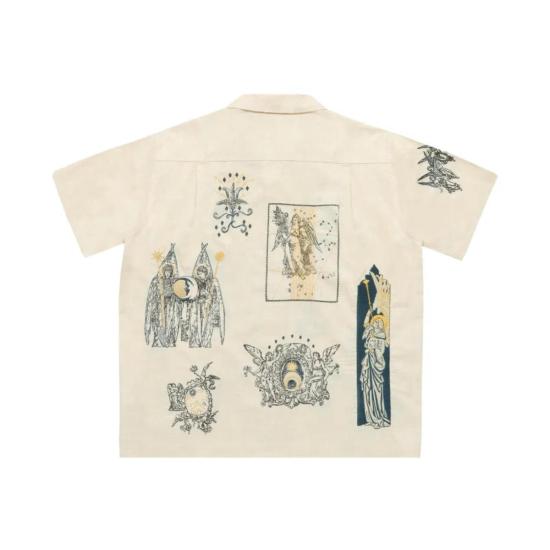  Samuel Zelig 반팔 셔츠 La Luna 캠프  내츄럴 - SAMUEL ZELIG