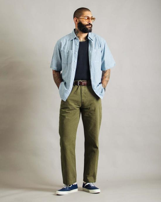  DUBBLEWARE 반팔 셔츠 더블웨어 반팔 작업 셔츠 (브로큰 트윌) - OTHER BRANDS