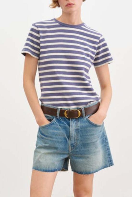  닐리로탄 반팔 티셔츠 닐리 로탄 라나 크루넥 티셔츠 프렌치 블루/오프 화이트